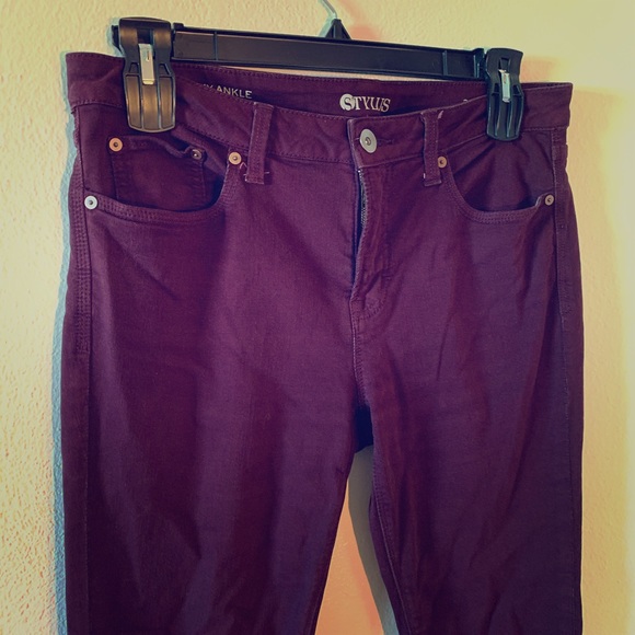 STYLUS Denim - Purple Skinny Ankle Jeans (12)